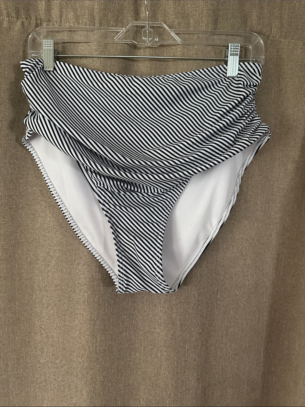 Ruched high waist bikini bottom